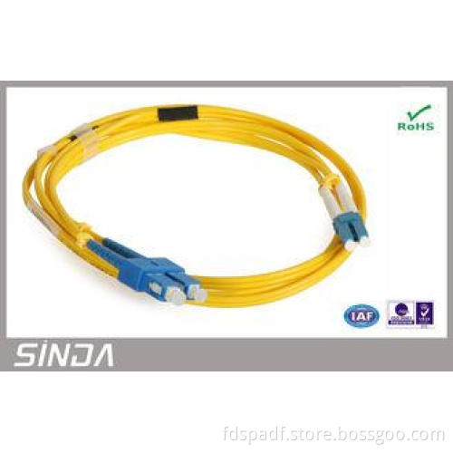 SC LC OS2 125um Fiber Optic Patch Cord for FTTH / LAN / CAT